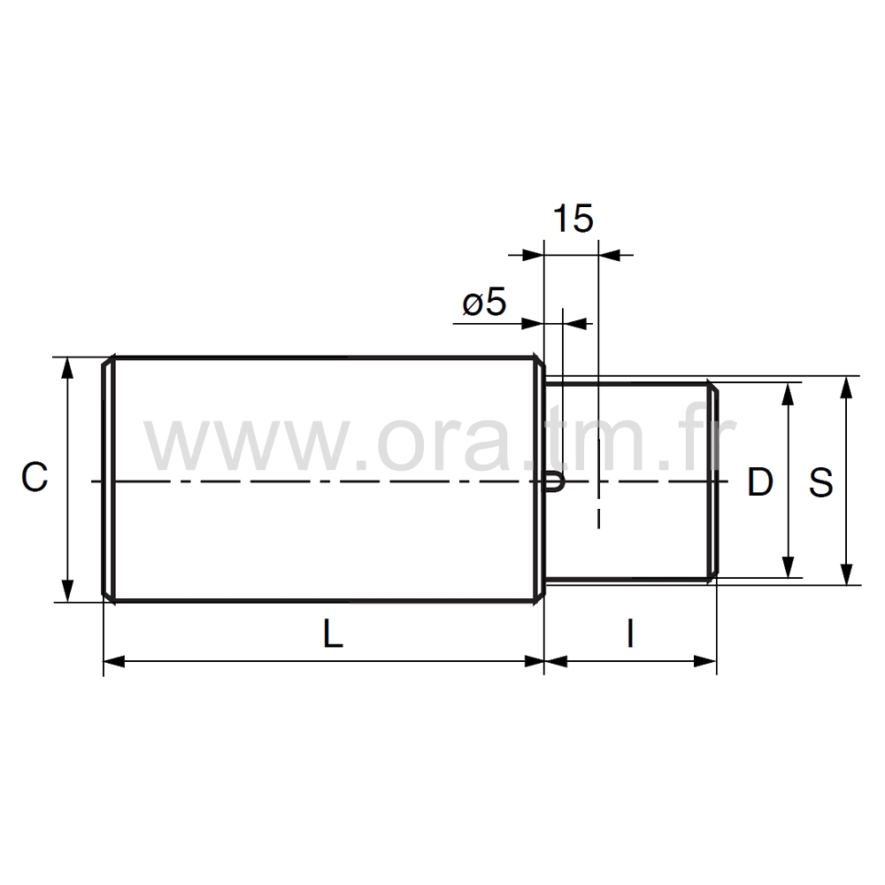 EPR - EMBOUT TUBE TRAVERSE - TUBE CYLINDRIQUE